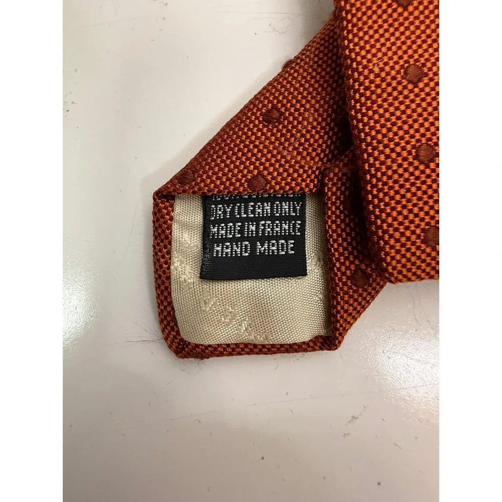 Pierre‎ Balmain Paris Silk Dotted Necktie Hand Made Made in France